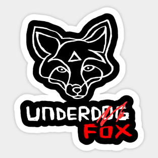 Fox Humor, Underfox Vs Underdog, Funny Fox Joke Sticker